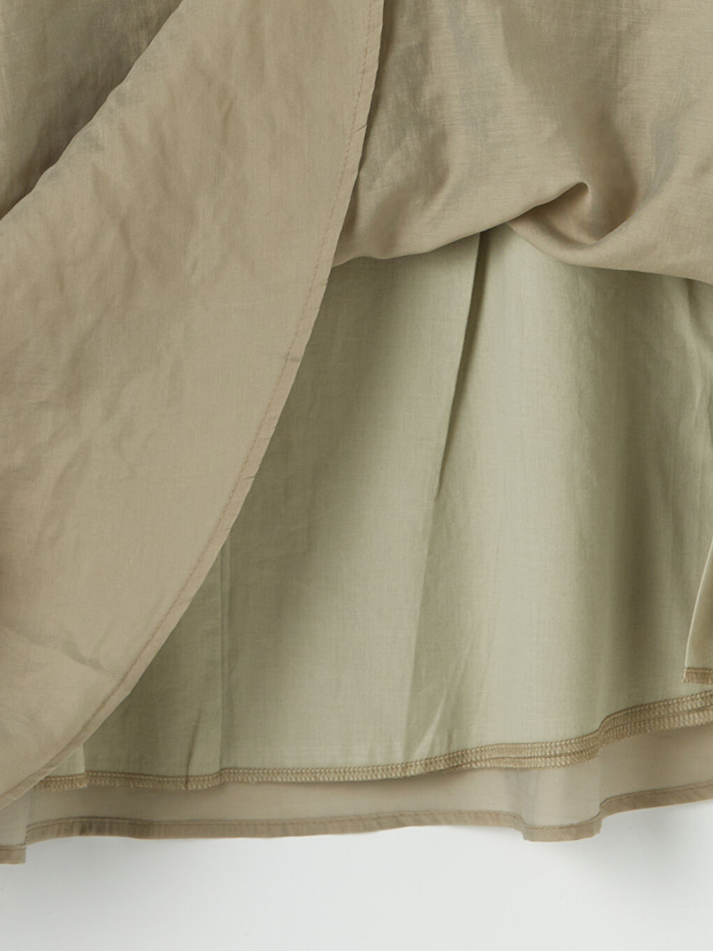 Yeşil Yüksek Bel A Kesim Kloş Etek-3