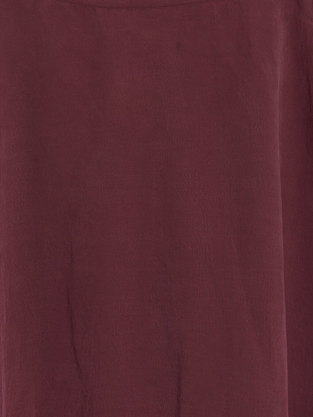 Bordo Beli Lastikli Modal Karışımlı Kloş Etek-1