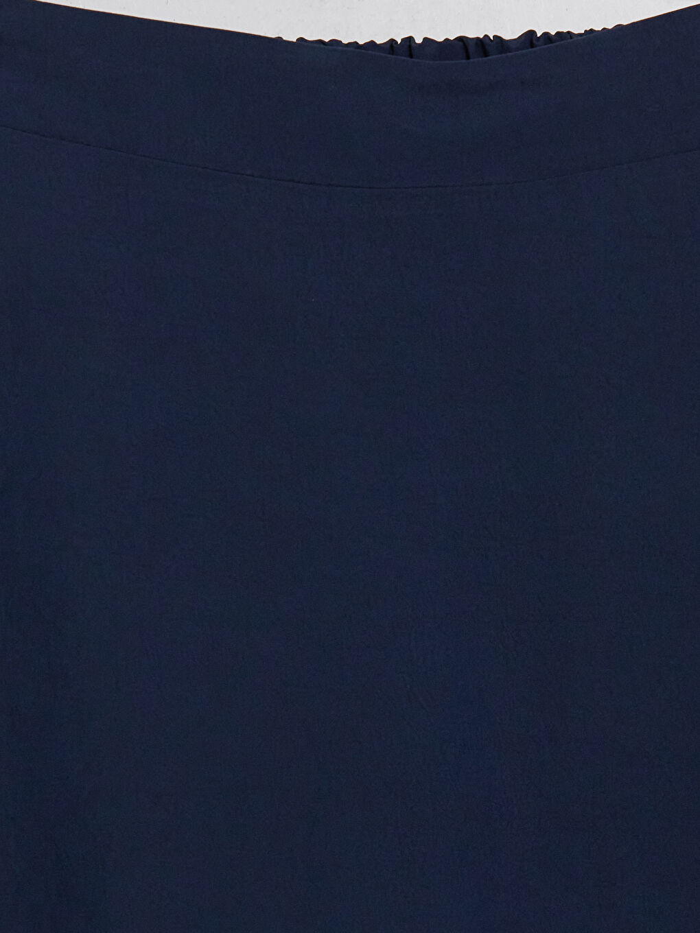 Lacivert Beli Lastikli Modal Karışımlı Kloş Etek-6
