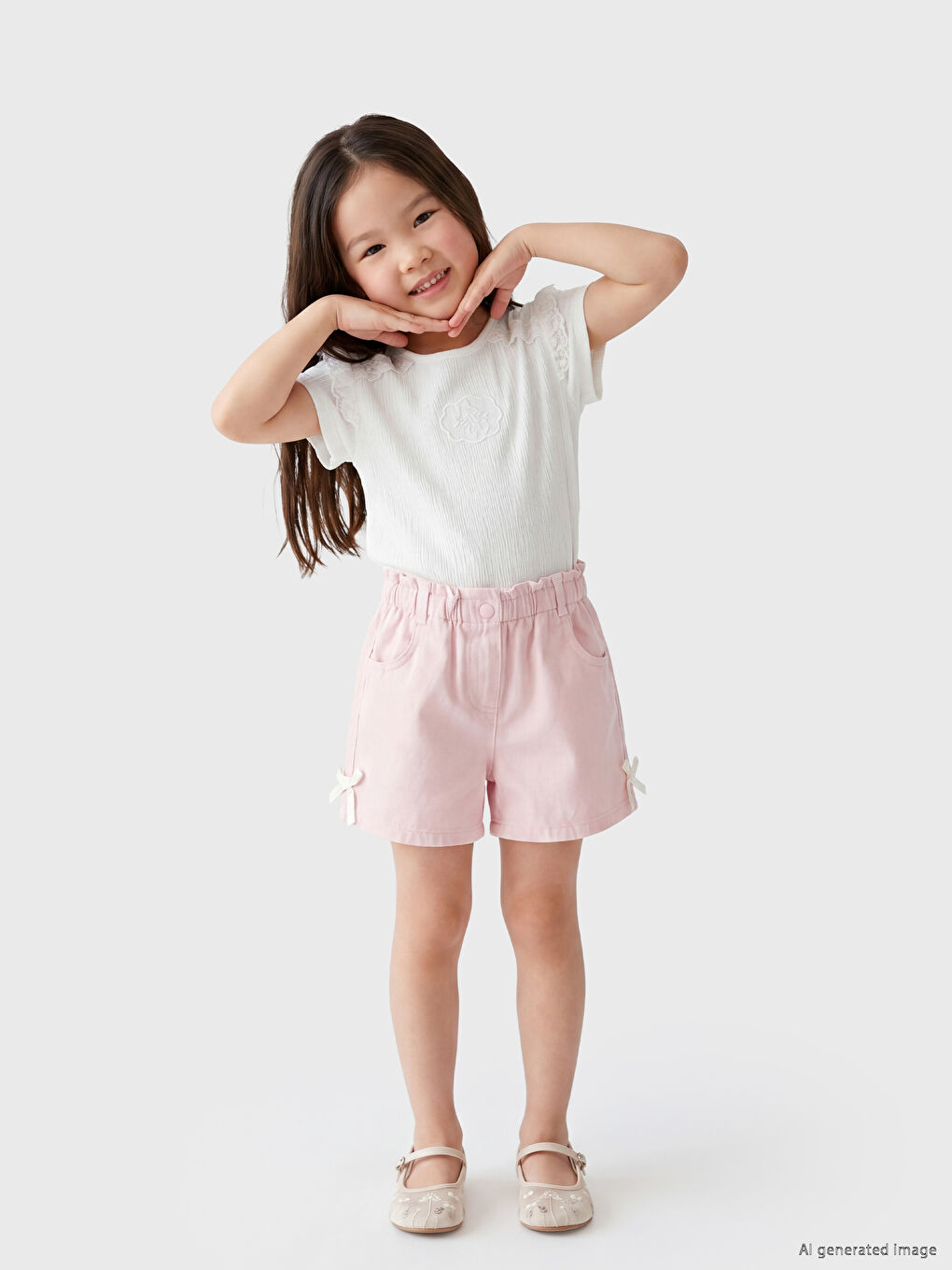 Girl Pink Shorts-1