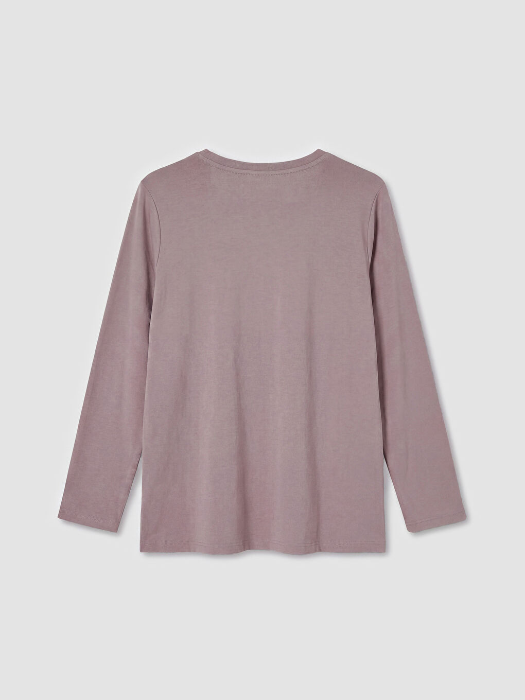 Lila Bisiklet Yaka Taşlı Bluz-1