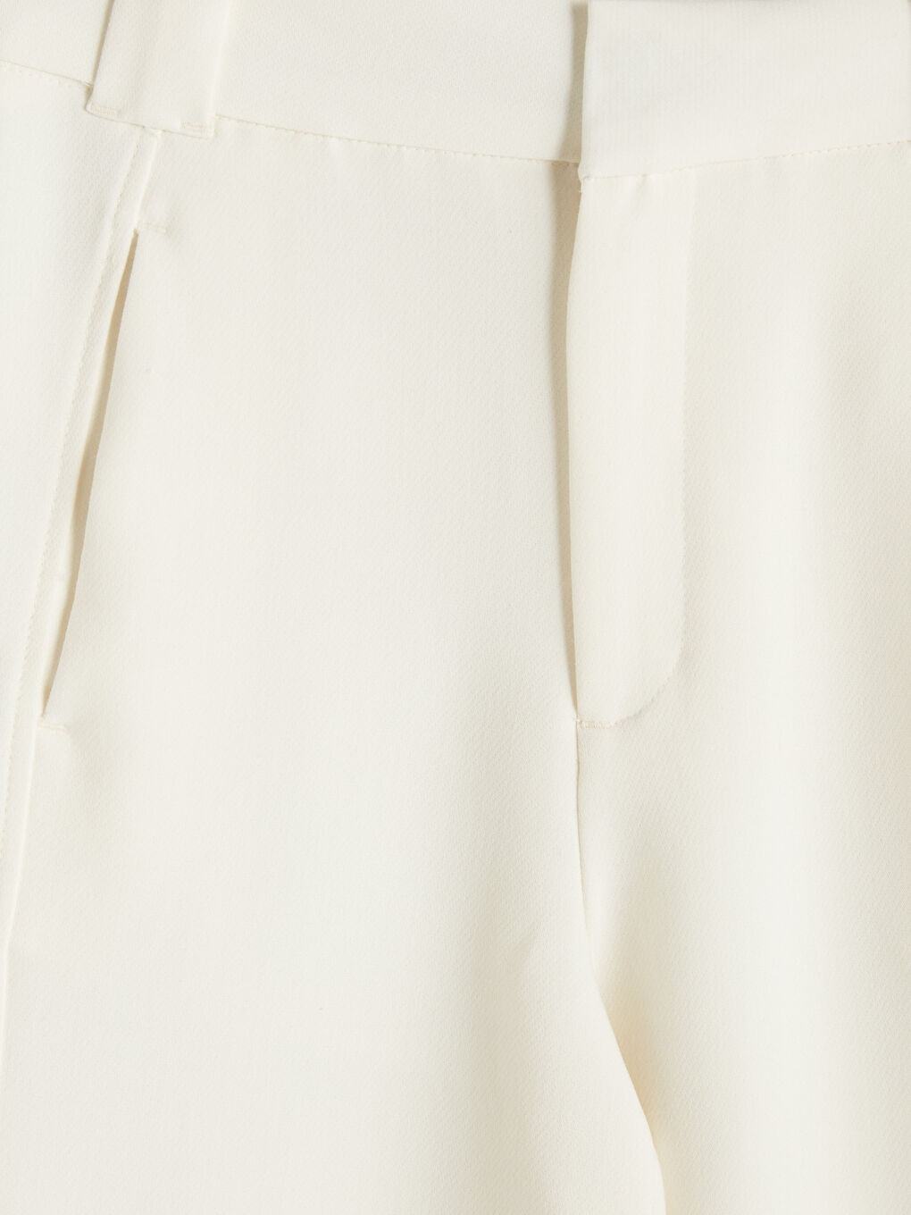 Ekru Regular Fit Kadın Kargo Pantolon-2