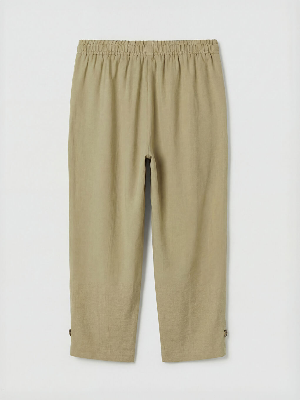 Kahverengi Beli Lastikli Modal Karışımlı Kadın Pantolon-1