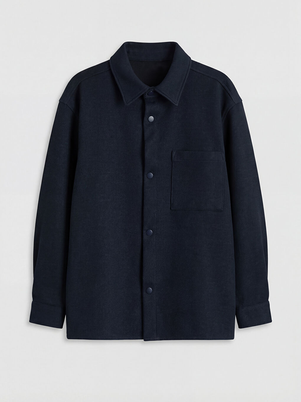 Lacivert Uzun Kollu Erkek Çocuk Gömlek Ceket