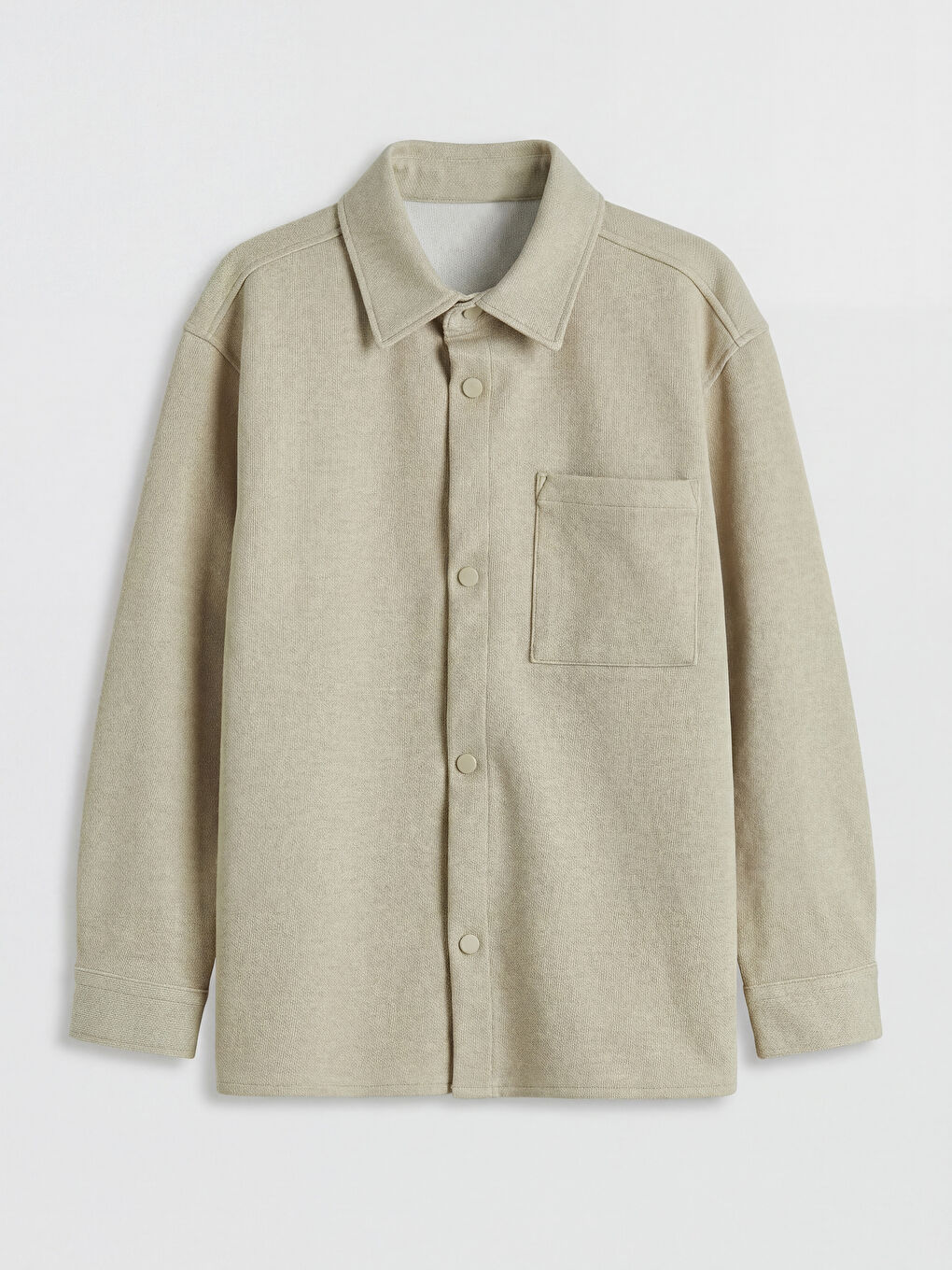 Bej Uzun Kollu Erkek Çocuk Gömlek Ceket