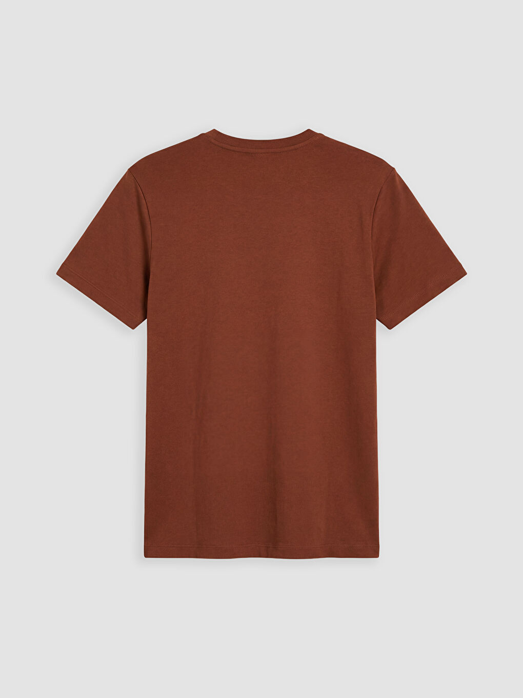 Kahverengi Bisiklet Yaka Cepli Erkek Tişört-1