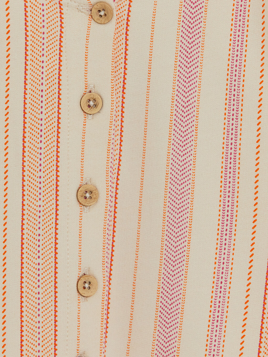 Ekru Çizgili Kız Çocuk Salopet ve Tişört-5