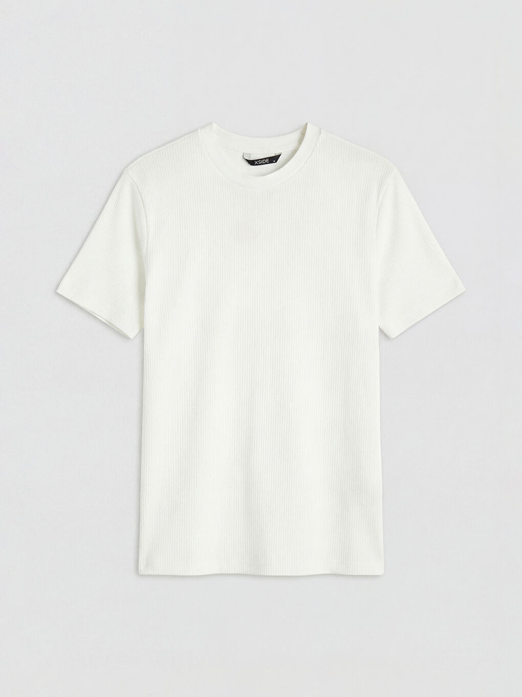 Ekru Bisiklet Yaka Erkek Tişört