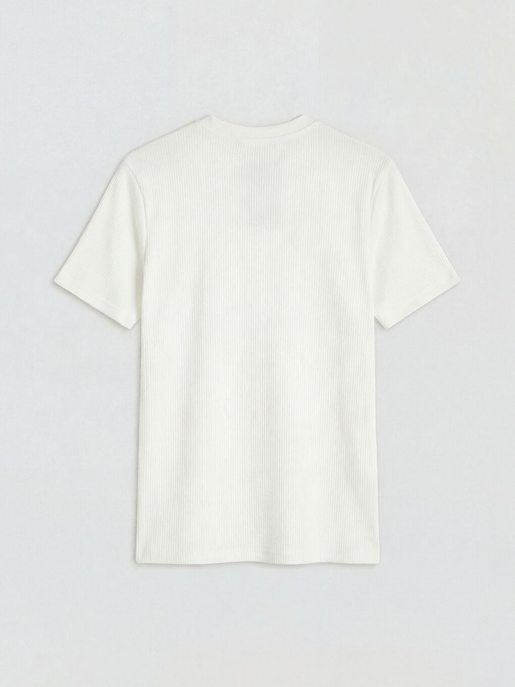 Ekru Bisiklet Yaka Erkek Tişört-1