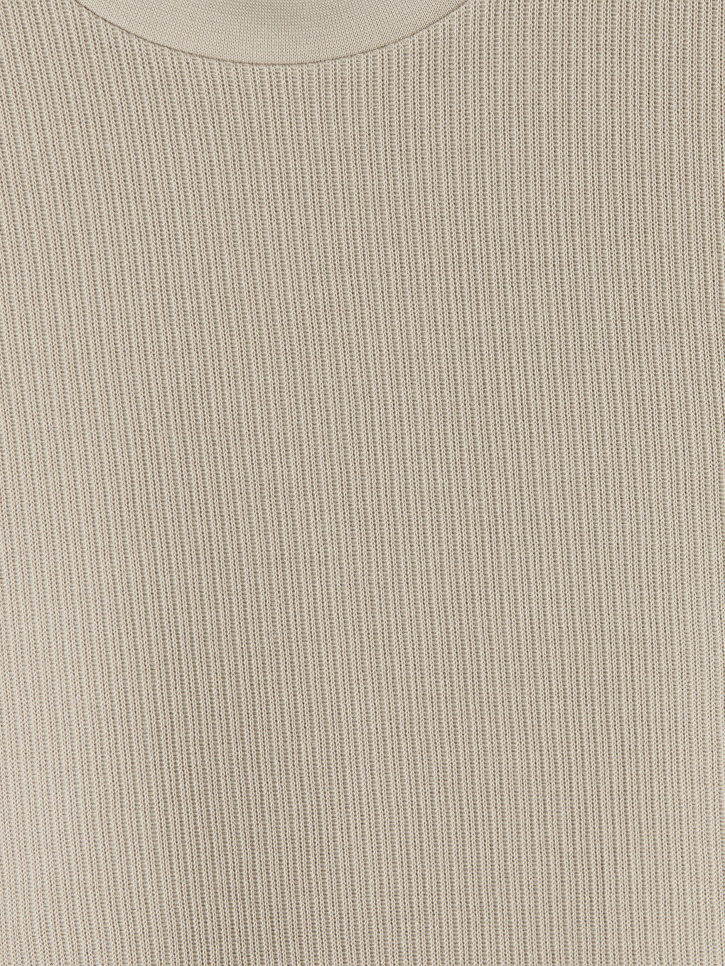 Bej Regular Fit Bisiklet Yaka Fitilli Erkek Tişört-2