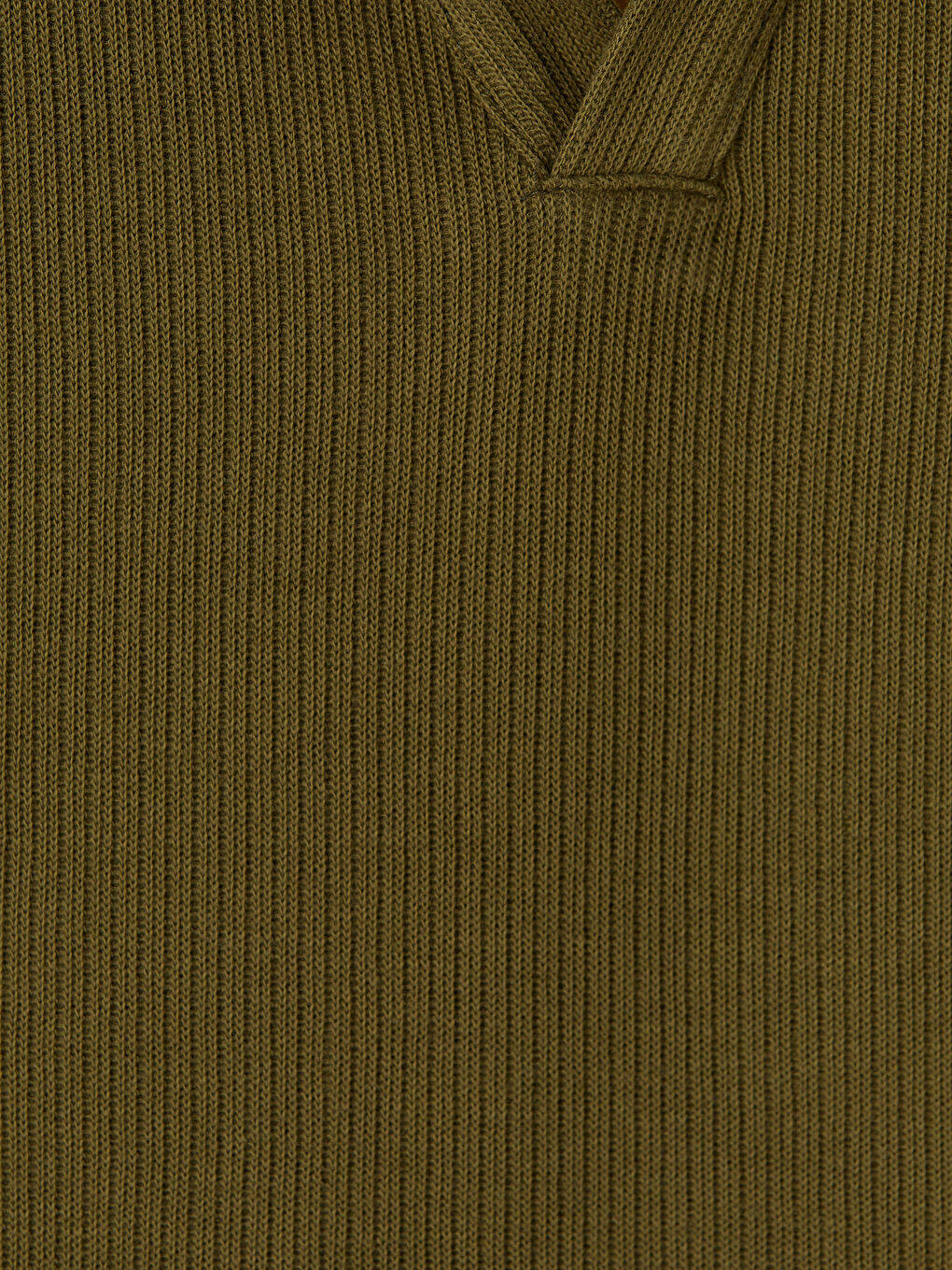 Haki Polo Yaka Erkek Triko Tişört-2