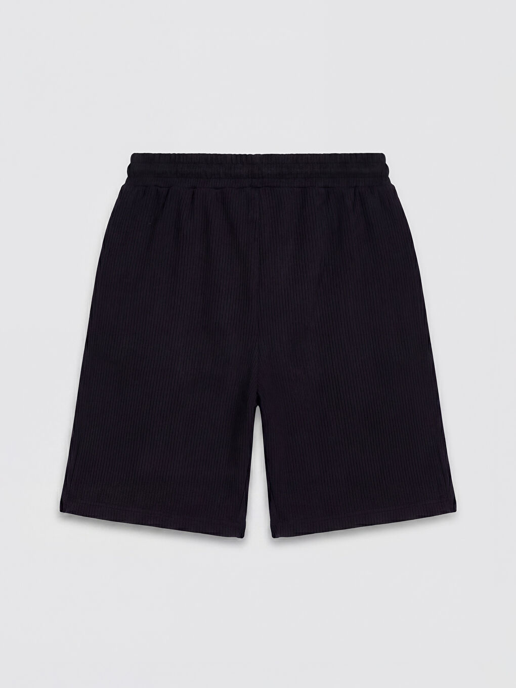 Siyah Regular Fit Erkek Şort-1