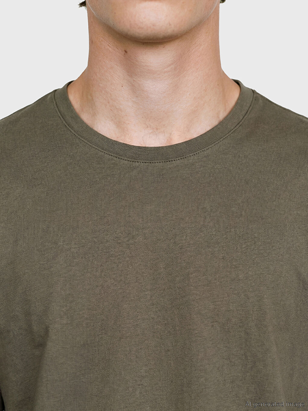 Kahverengi Bisiklet Yaka Uzun Kollu Erkek Pijama Üstü-2