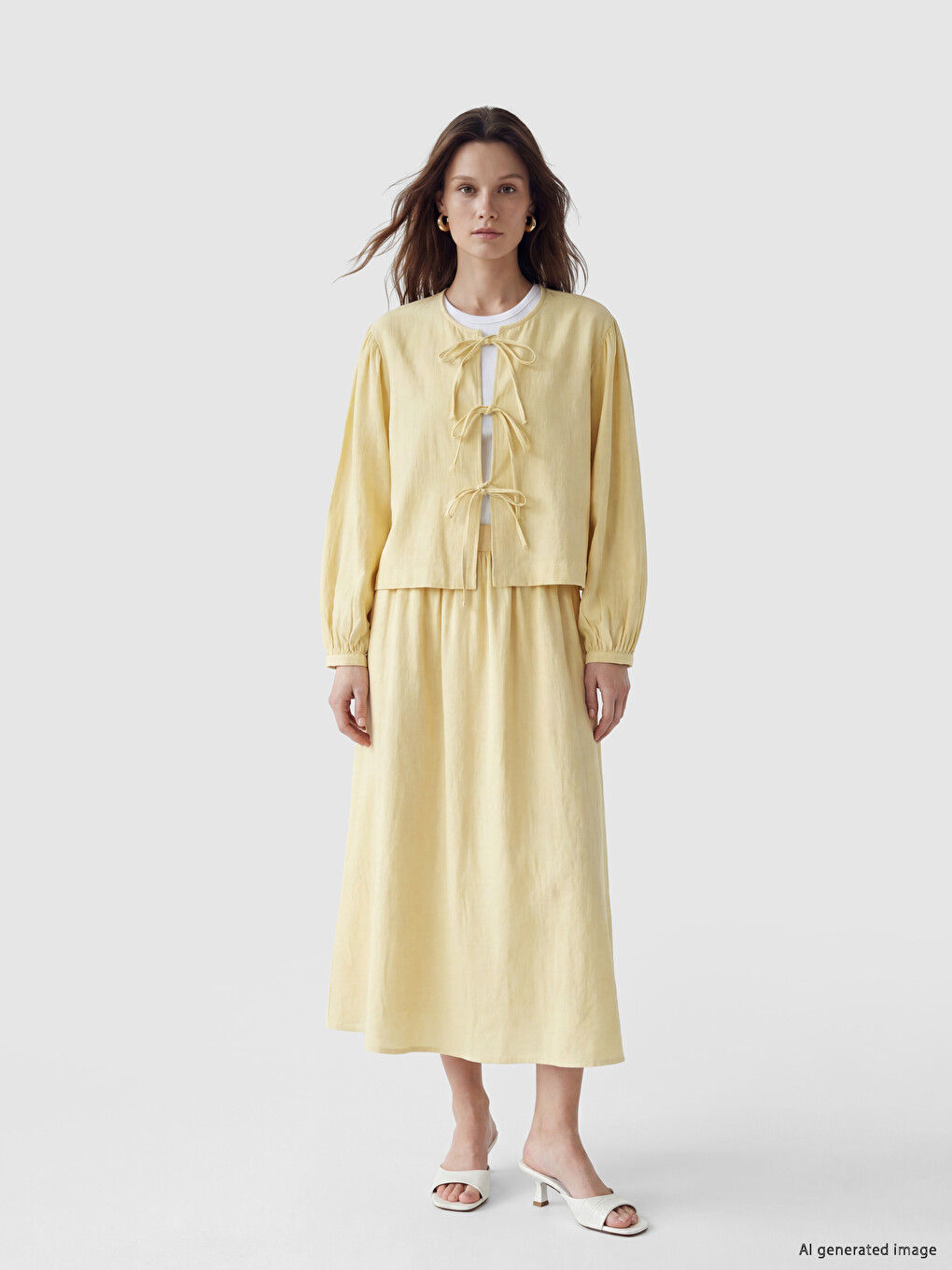 Bluza Od Muslina Sa Mašnom-1