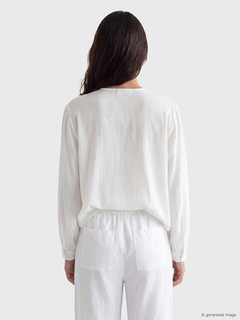 Bow-tied Muslin Blouse-3