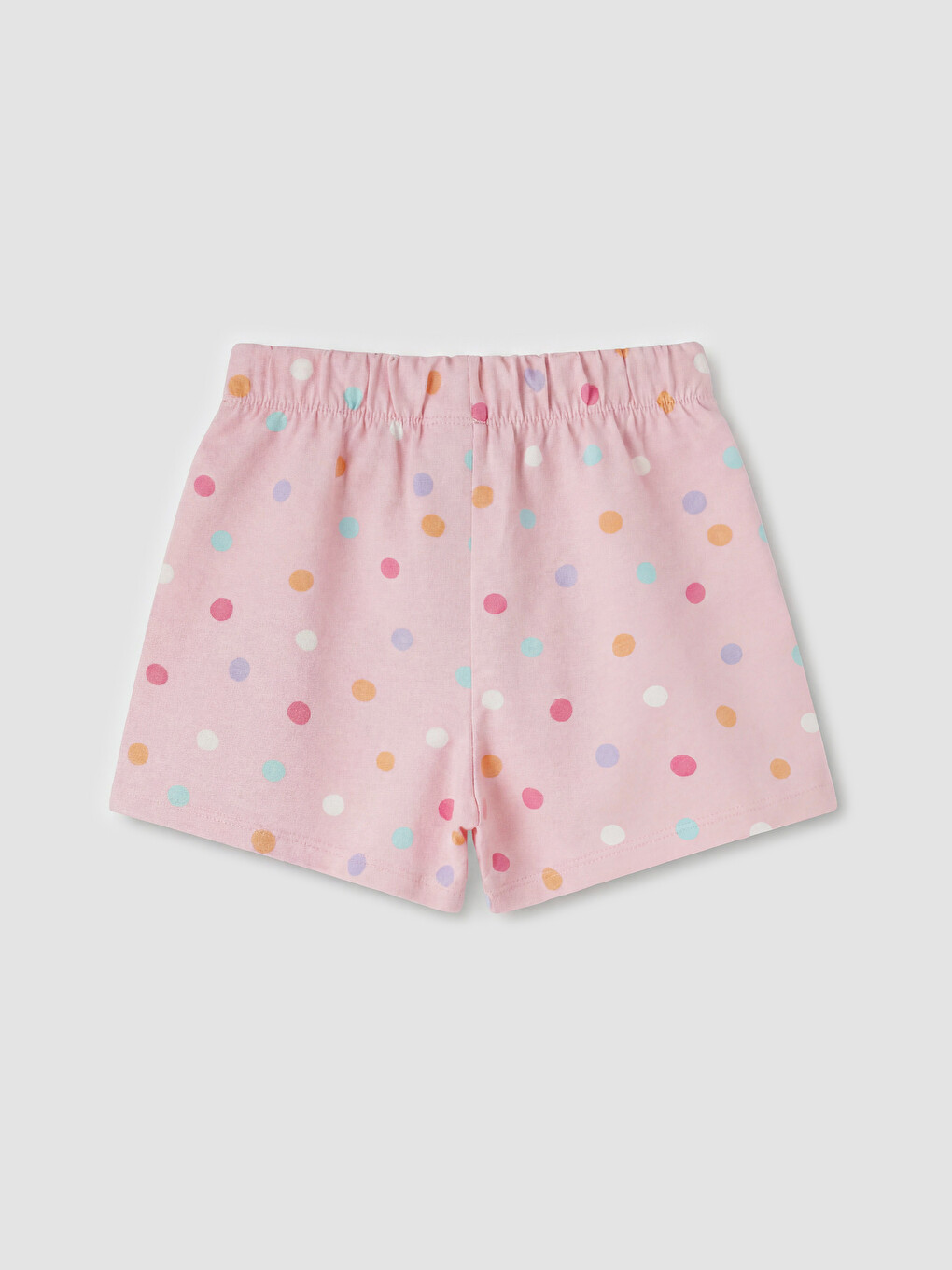 Pembe Kız Çocuk Puantiyeli Şort-1