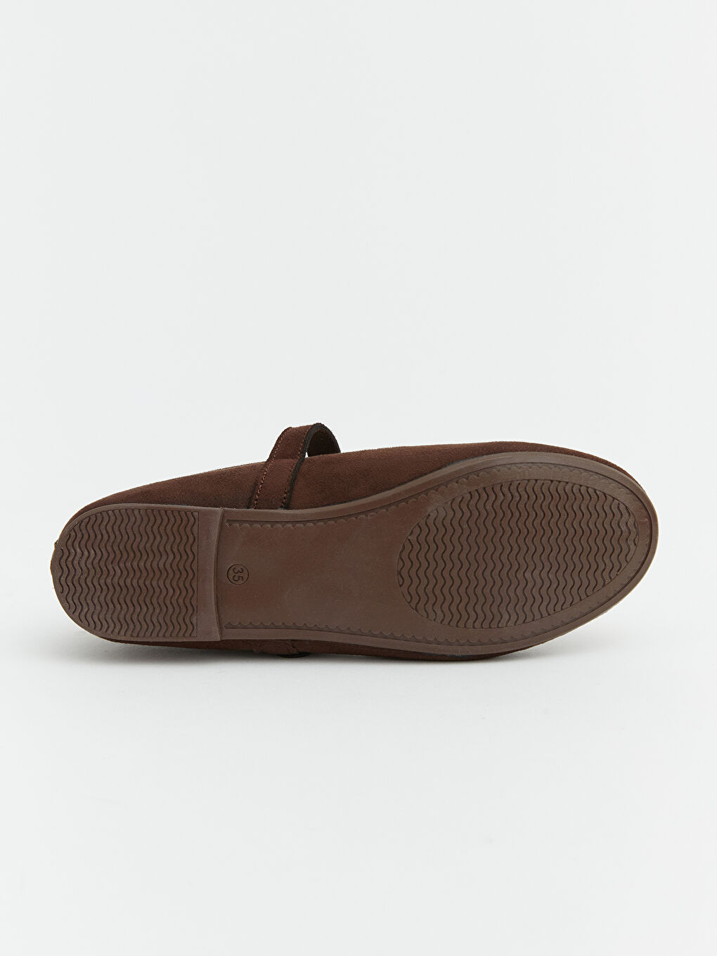 Kahverengi Süet Görünümlü Kız Çocuk Babet-3