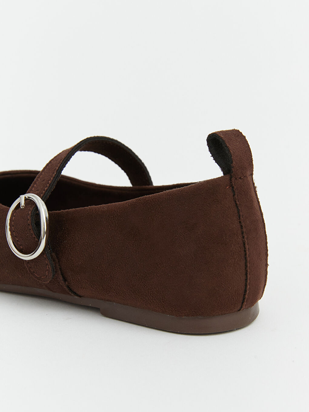 Kahverengi Süet Görünümlü Kız Çocuk Babet-4