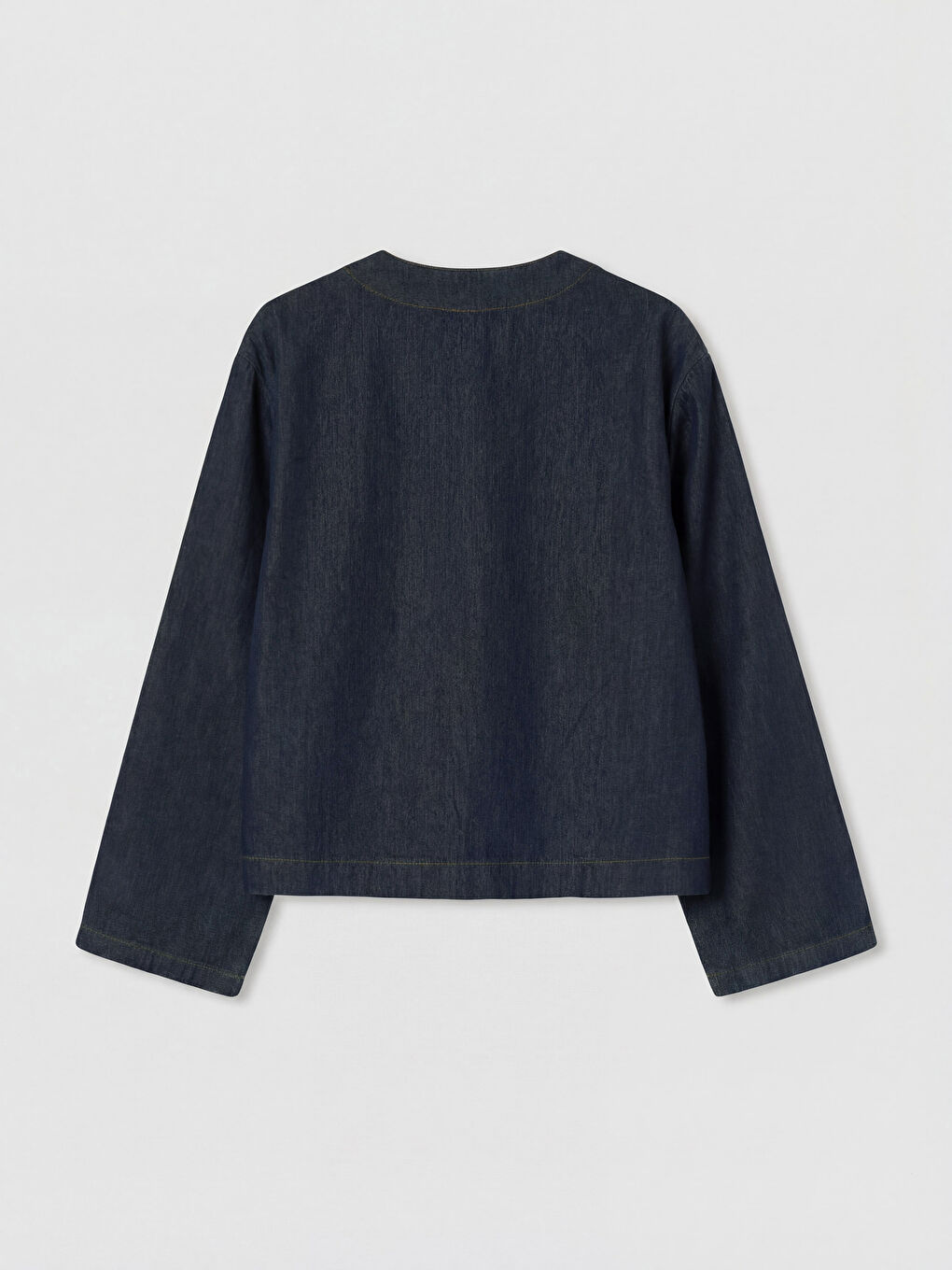 İndigo V Yaka Kadın Jean Kimono-1