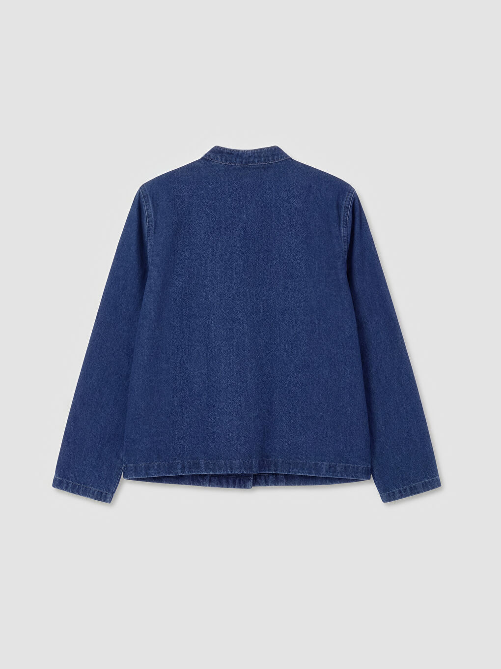 İndigo Hakim Yaka Kadın Jean Tunik-1