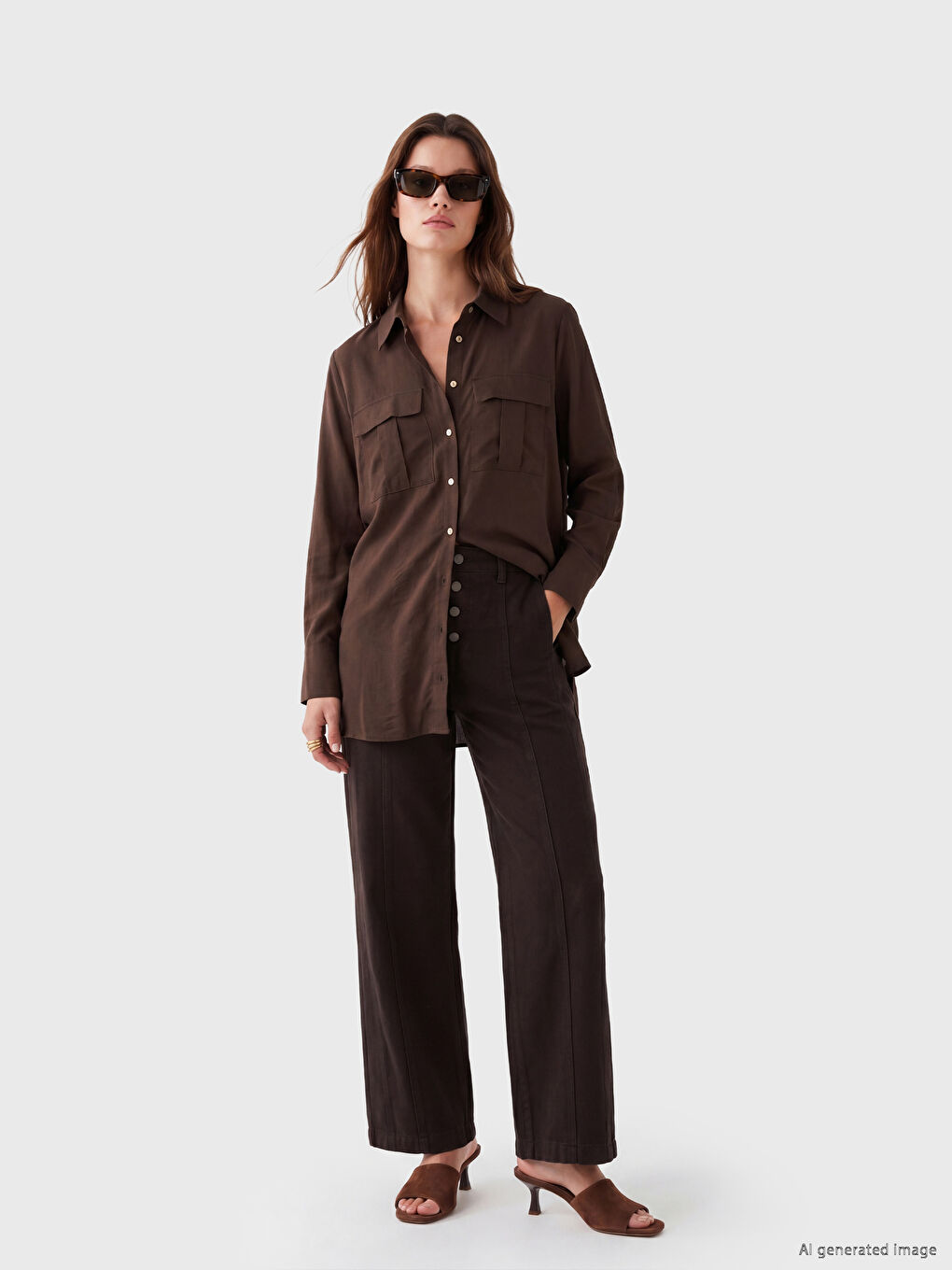 Modal Blended Women's Shirt Tunic-1
