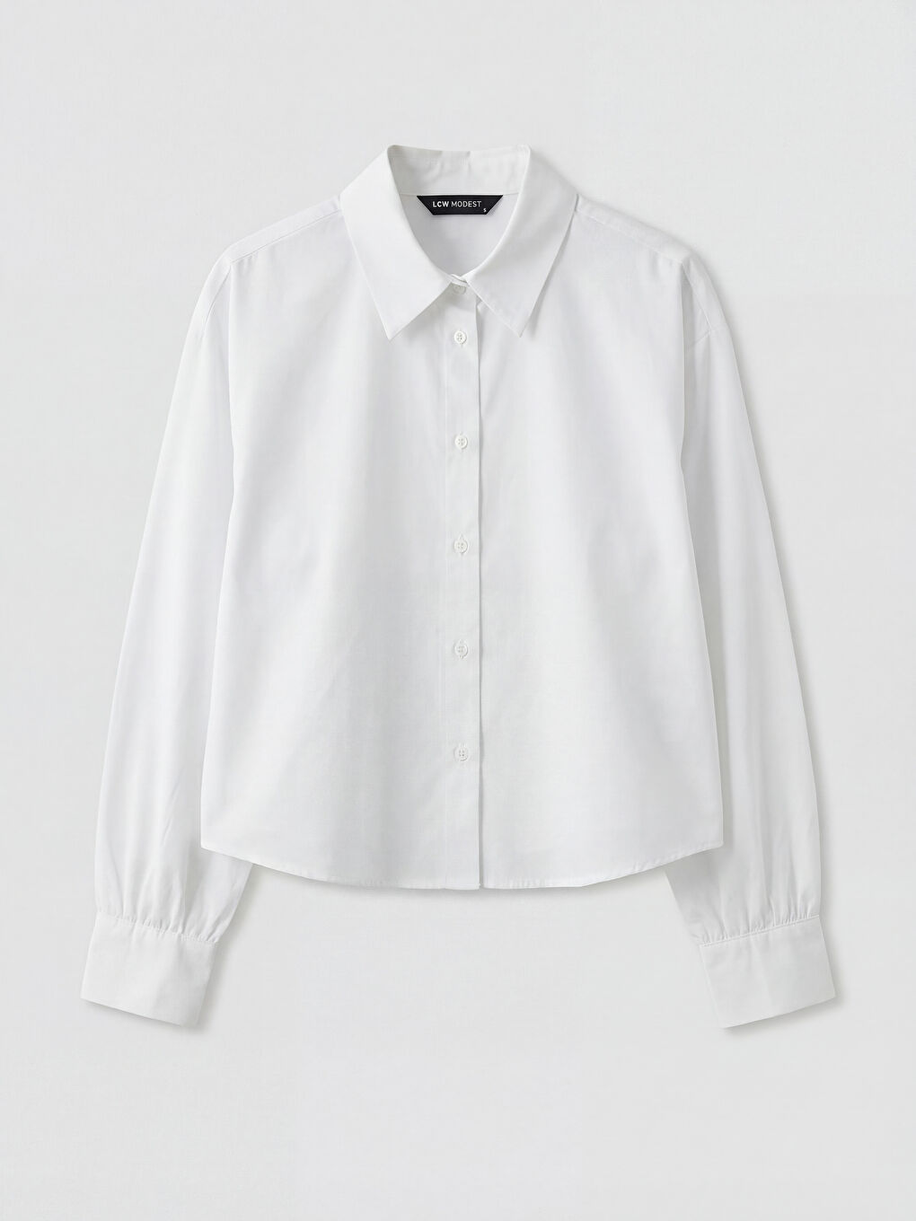 Beyaz Poplin Kadın Gömlek