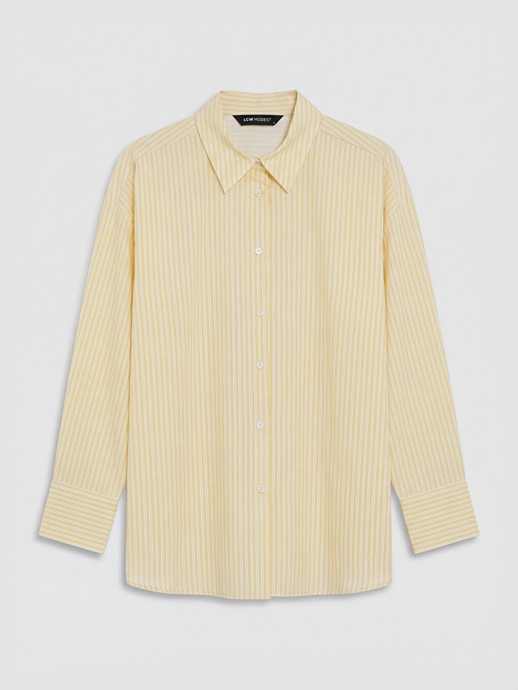 Sarı Çizgili Kadın Gömlek