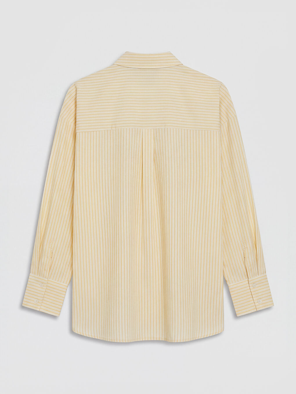 Sarı Çizgili Kadın Gömlek-1