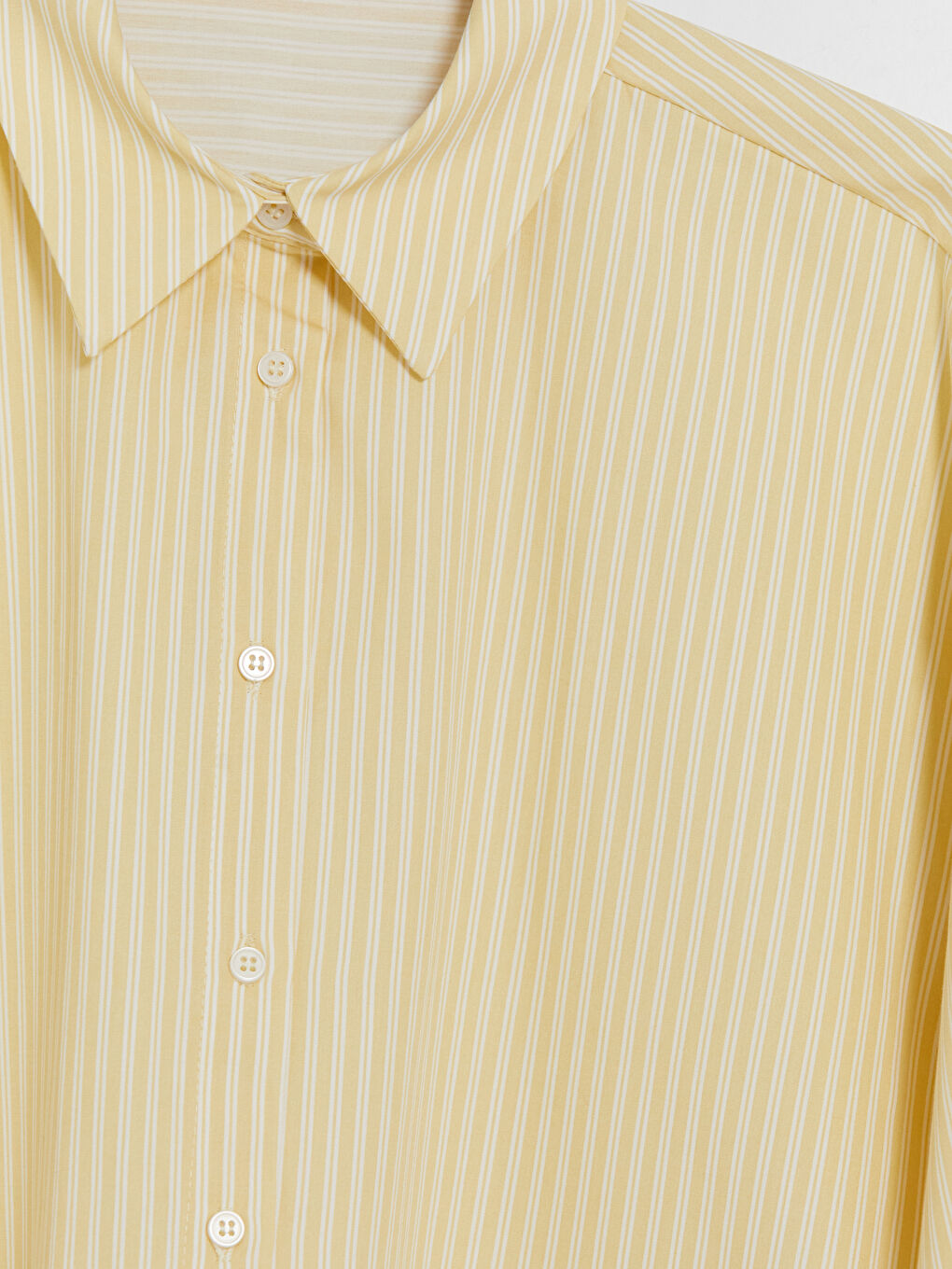 Sarı Çizgili Kadın Gömlek-2