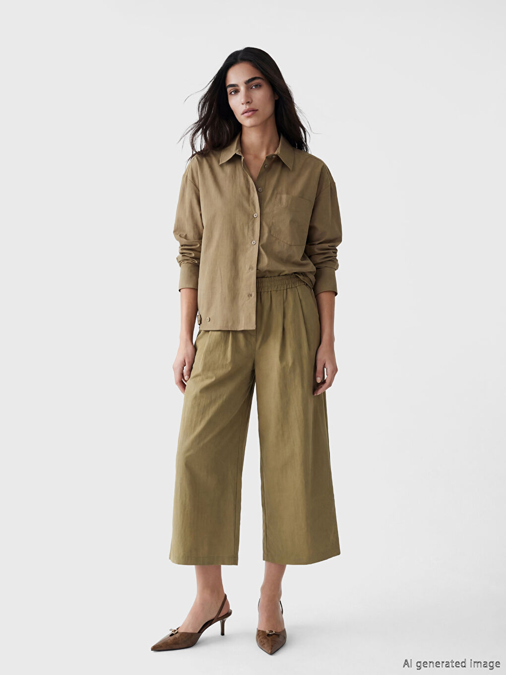 Женские плиссированные брюки с эластичным поясом