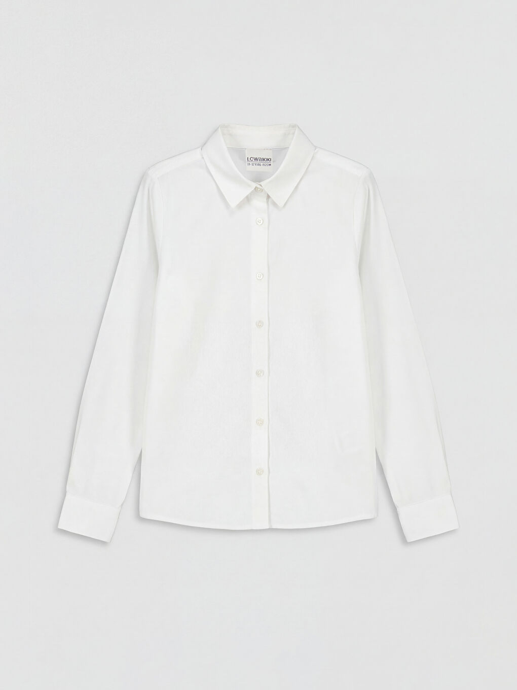 Beyaz Fiyonk Detaylı Kız Çocuk Süveter ve Gömlek-1