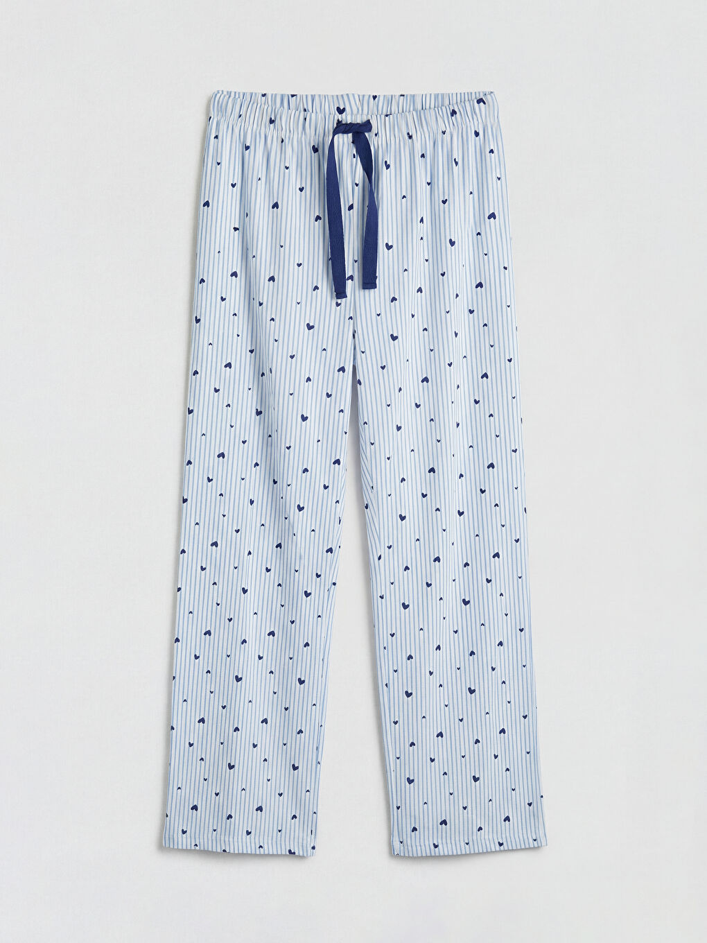 Mavi Bisiklet Yaka Baskılı Kadın Pijama Takımı-3