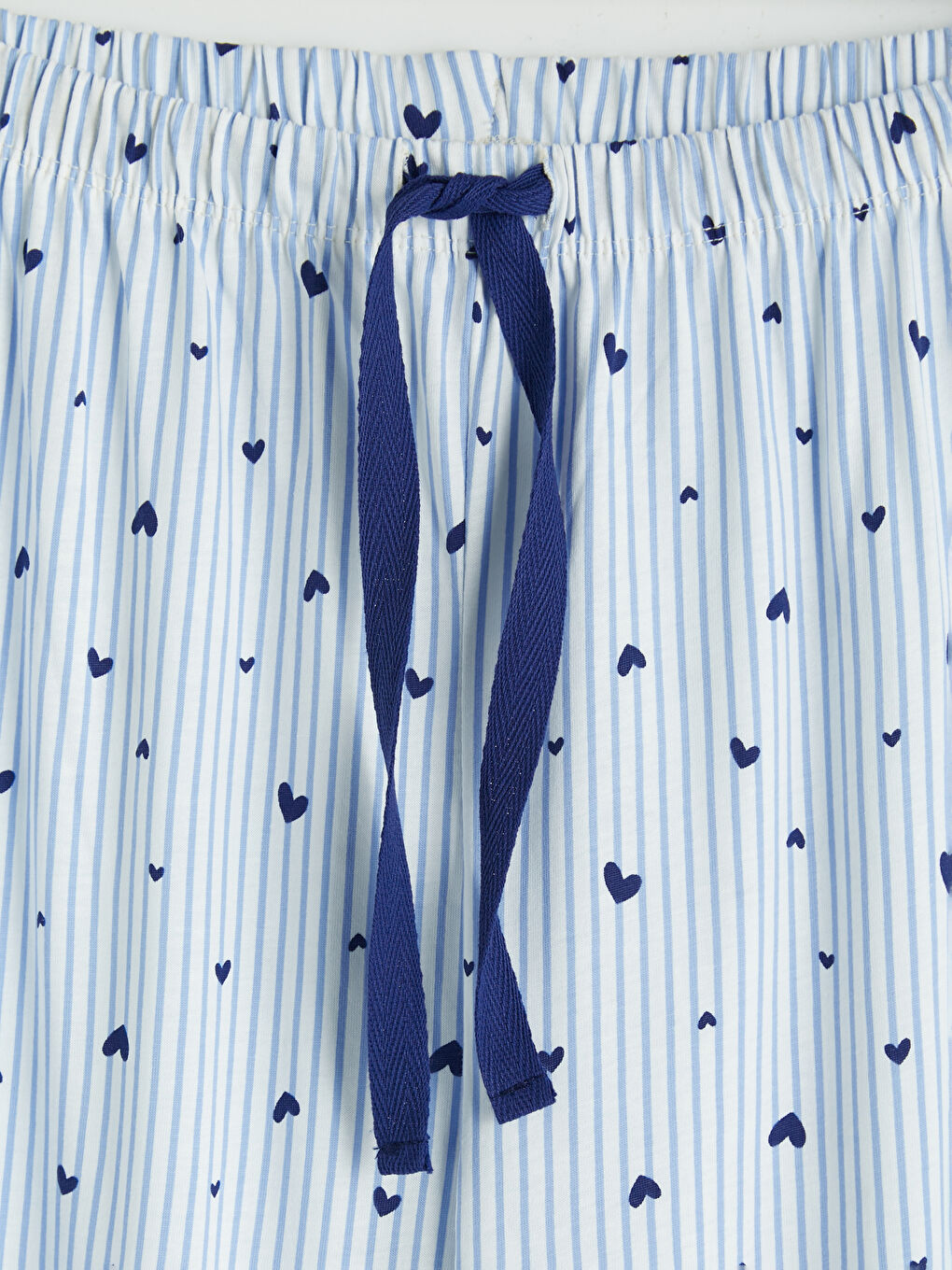 Mavi Bisiklet Yaka Baskılı Kadın Pijama Takımı-6