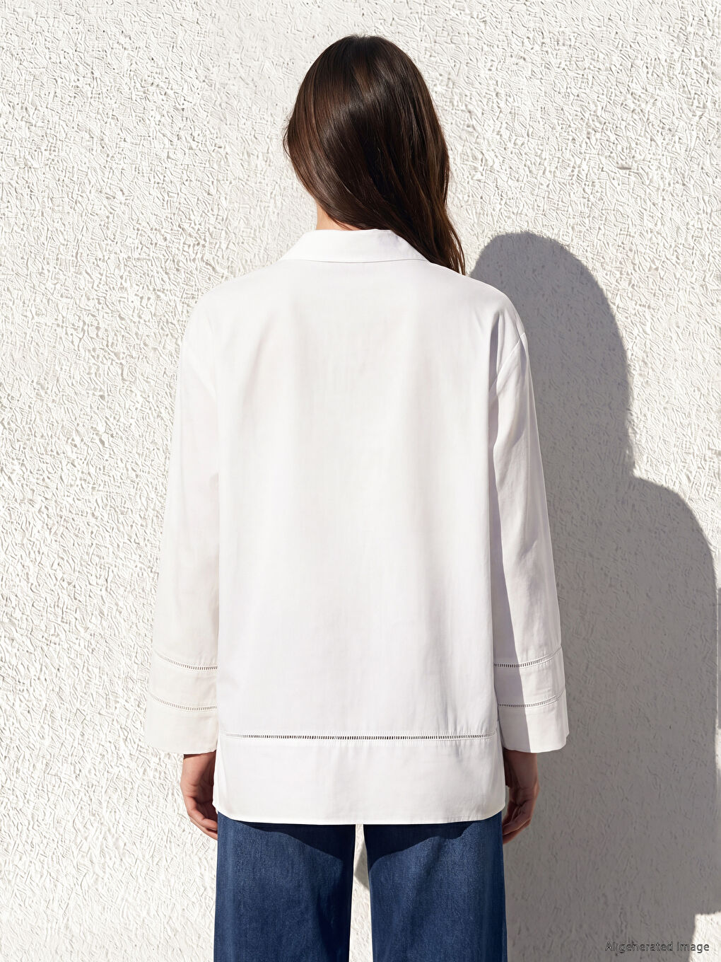 Embroidered Detail Women's Shirt Tunic-3