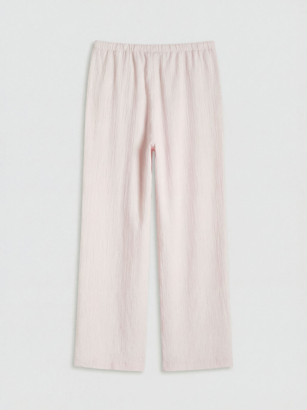 Pembe Beli Lastikli Dokulu Kadın Pantolon-5