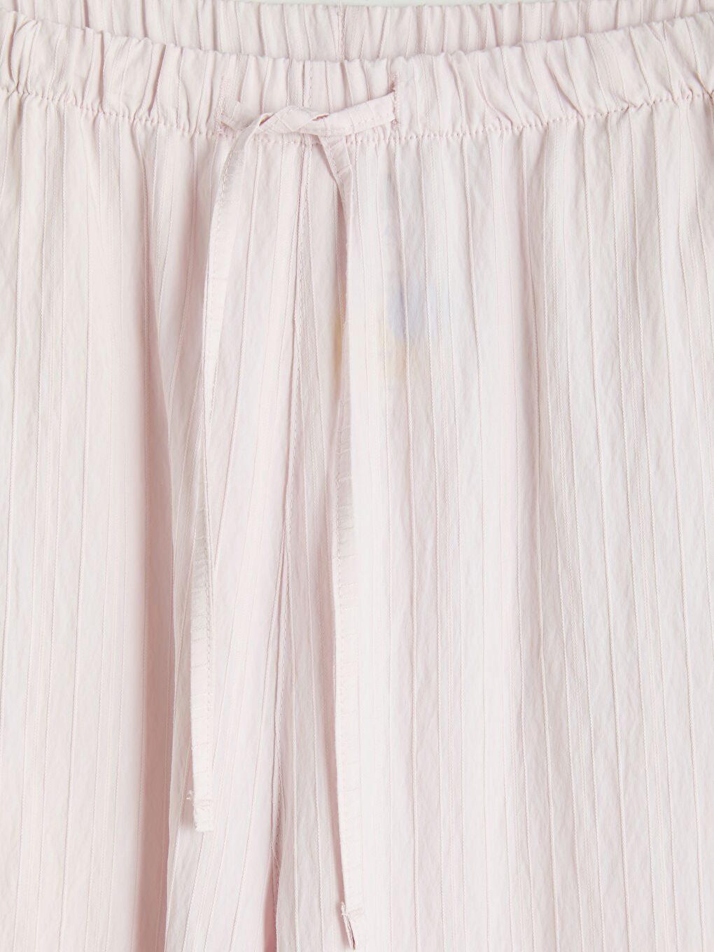 Pembe Beli Lastikli Dokulu Kadın Pantolon-6