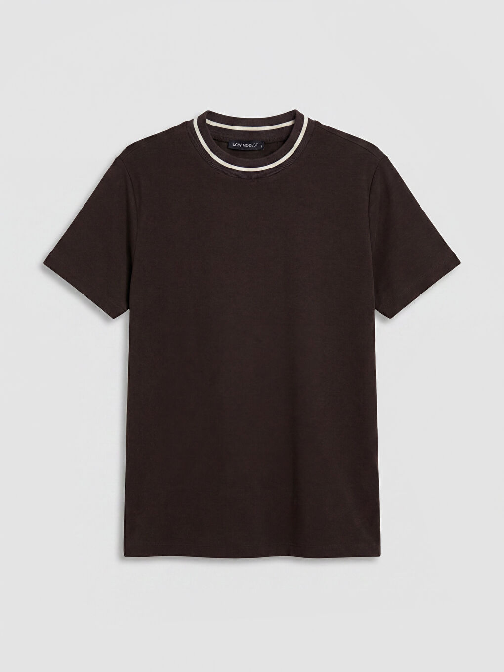 Kahverengi Bisiklet Yaka Kadın Tişört