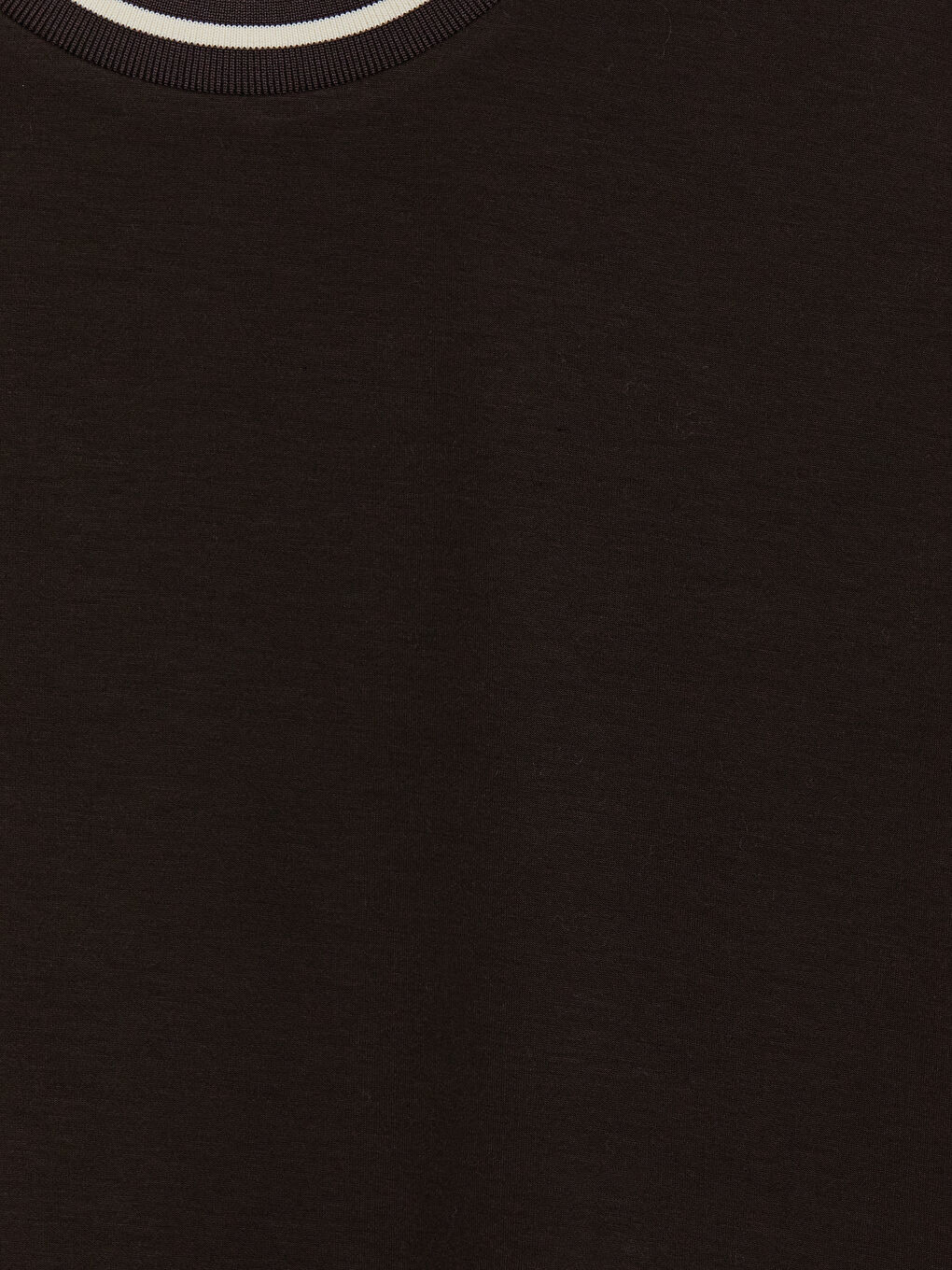 Kahverengi Bisiklet Yaka Kadın Tişört-2