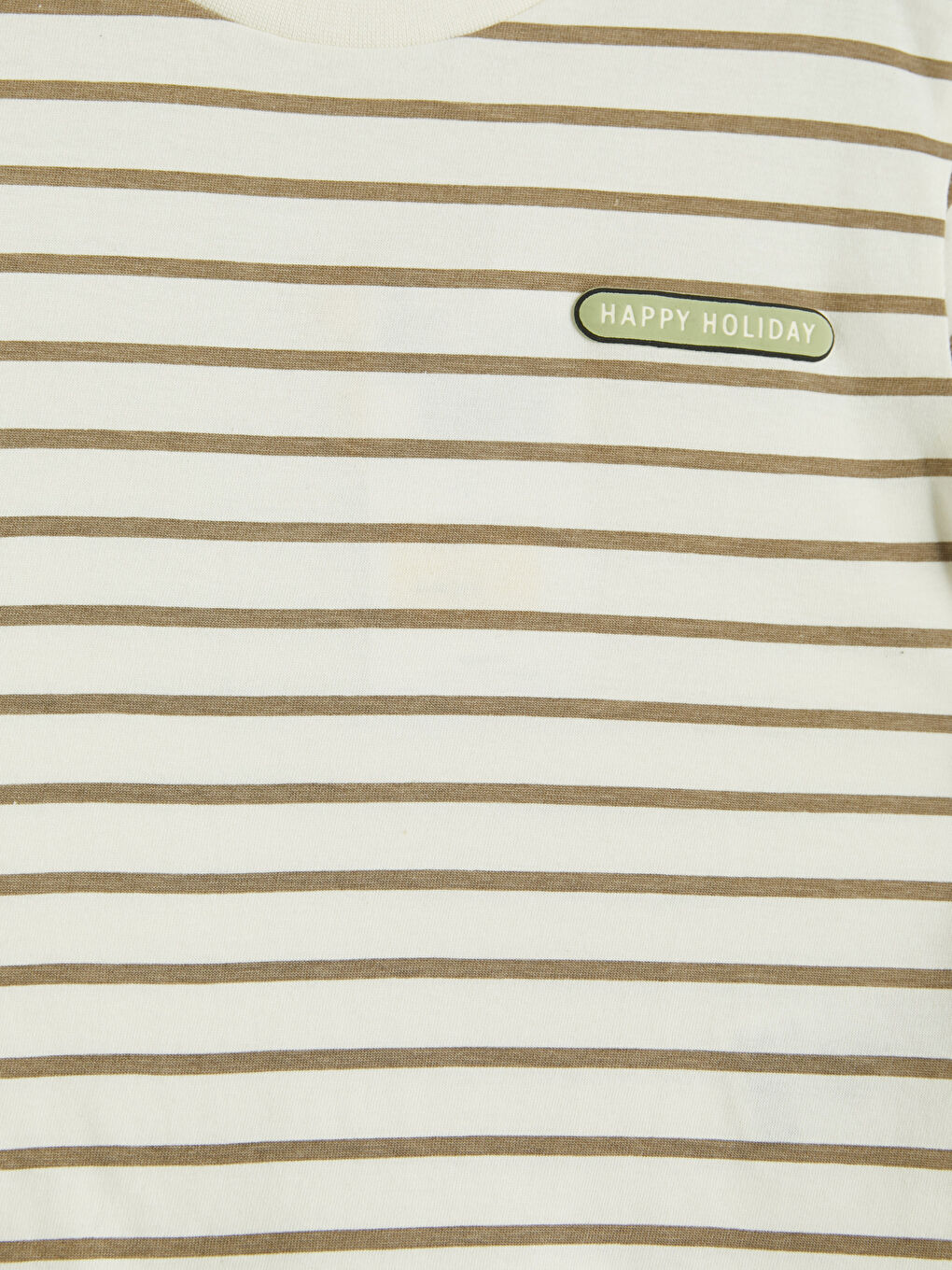 Kahverengi Bisiklet Yaka Çizgili Erkek Bebek Tişört 2'li-5