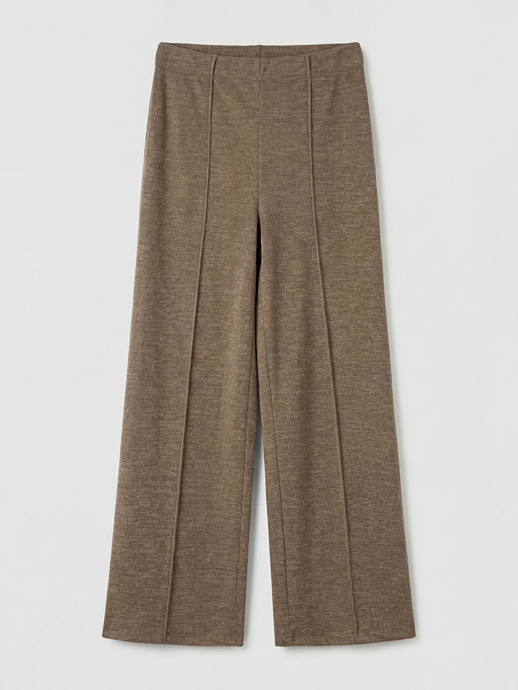 Bej Beli Lastikli Soft Touch Kadın Eşofman Altı-4