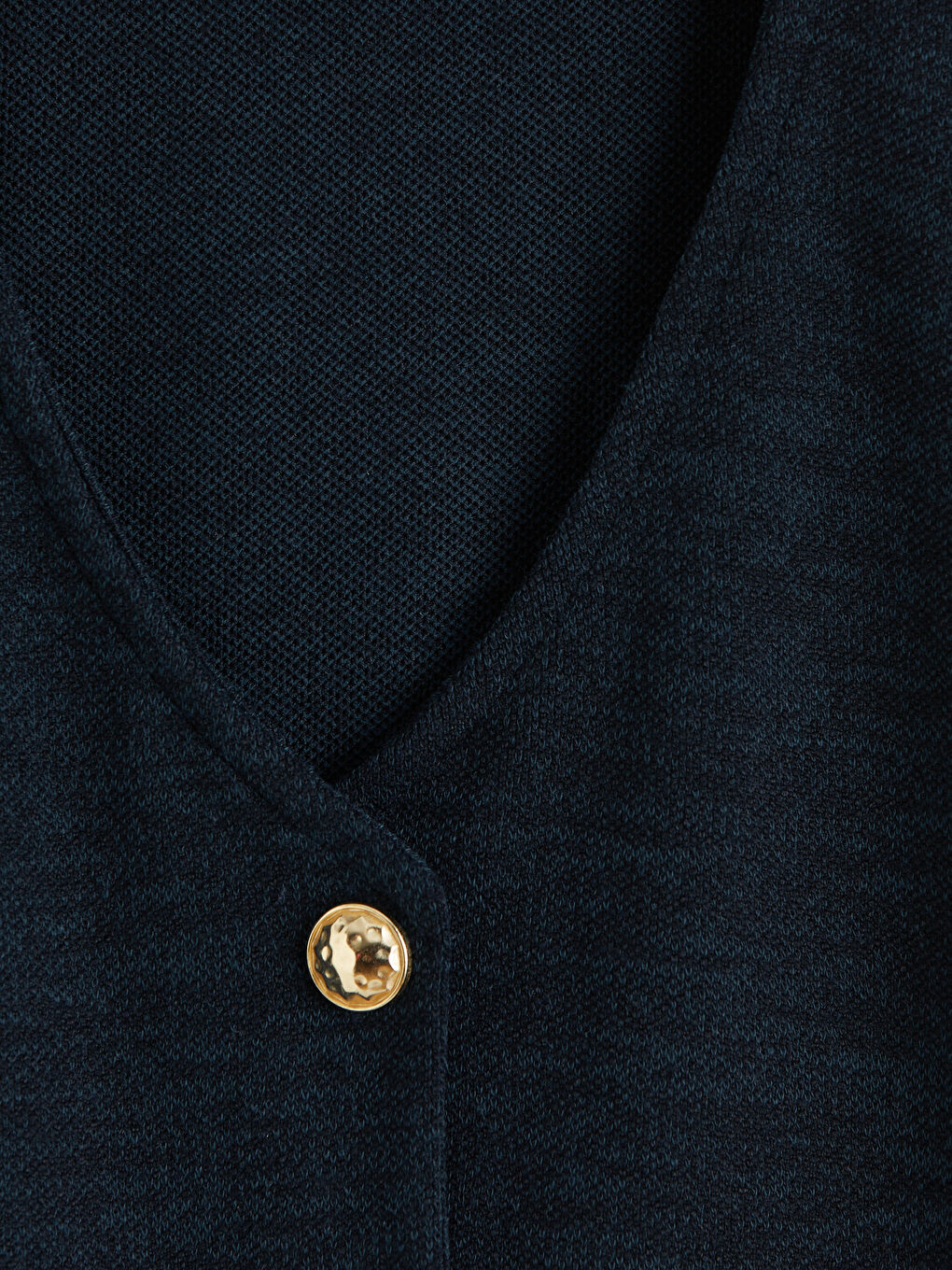 Lacivert V Yaka Pike Kadın Yelek-5