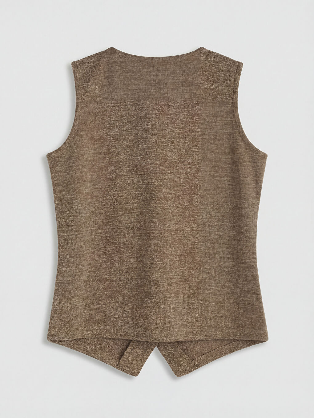 Bej V Yaka Pike Kadın Yelek-1