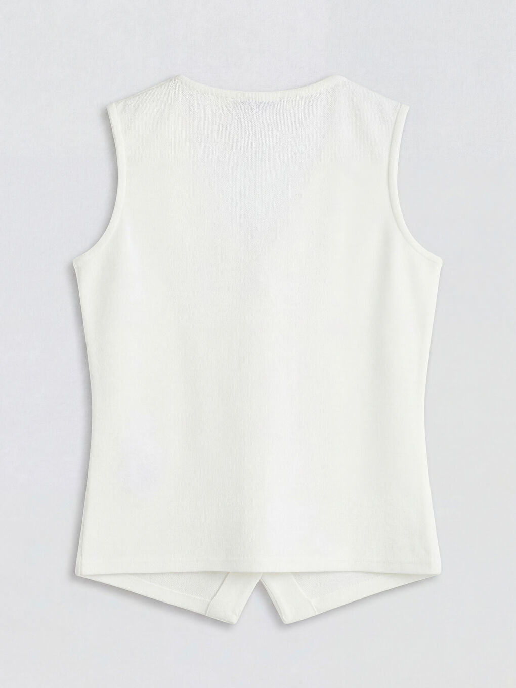 Ekru V Yaka Pike Kadın Yelek-2