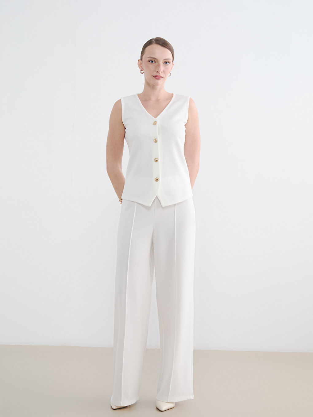 Woman White Waistcoat-1
