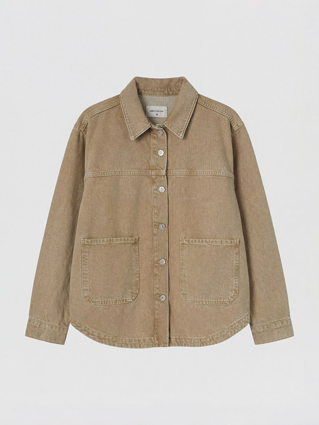 Mavi Gömlek Yaka Oversize Kadın Jean Ceket