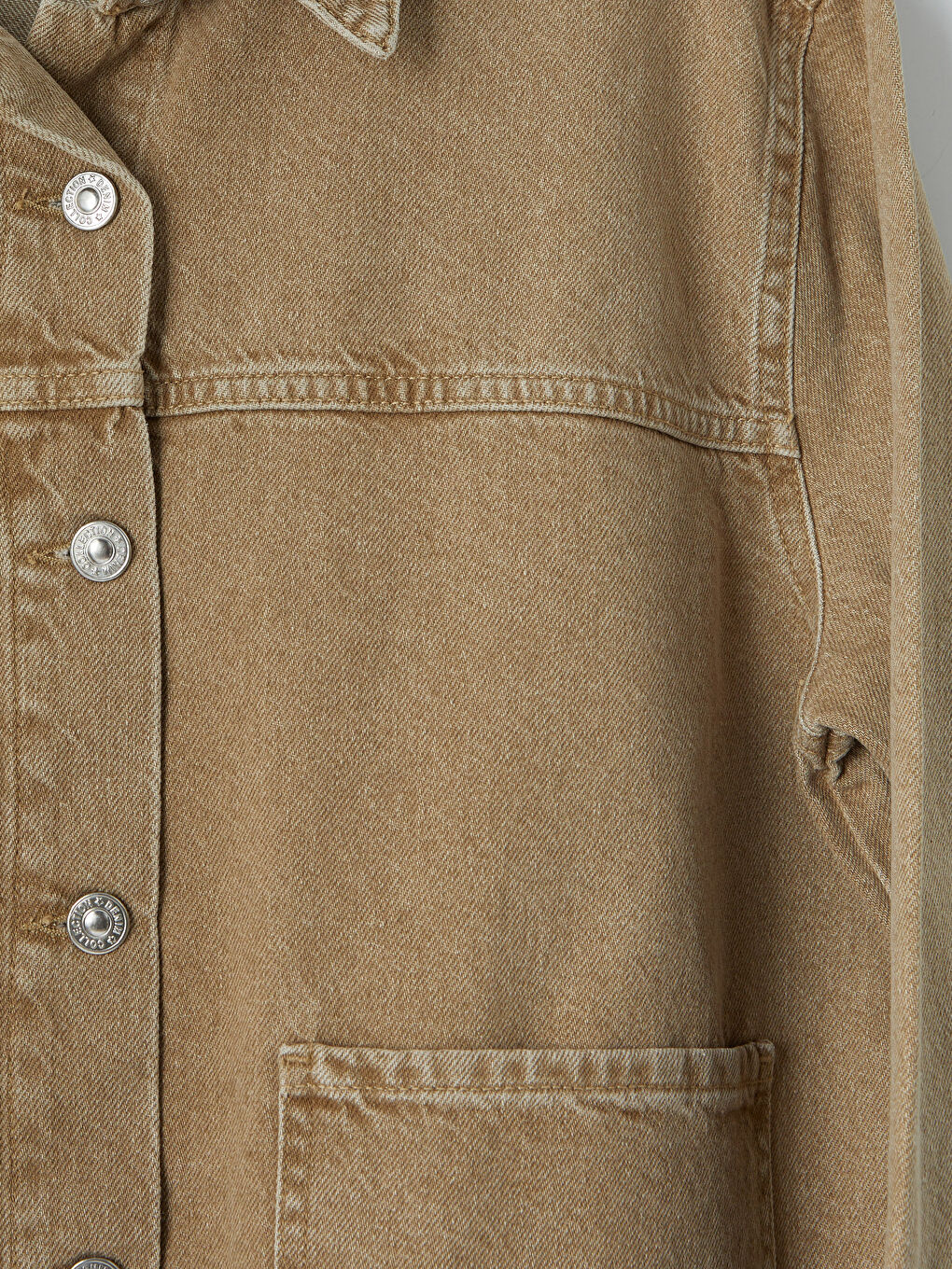 Mavi Gömlek Yaka Oversize Kadın Jean Ceket-2