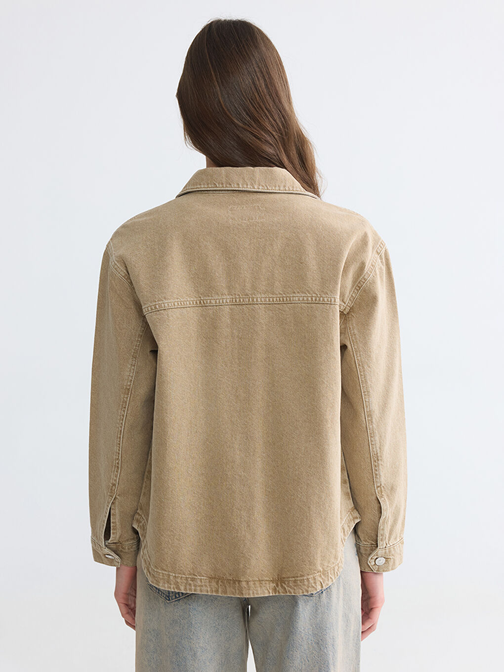 Овърсайз дамско дънково яке-3