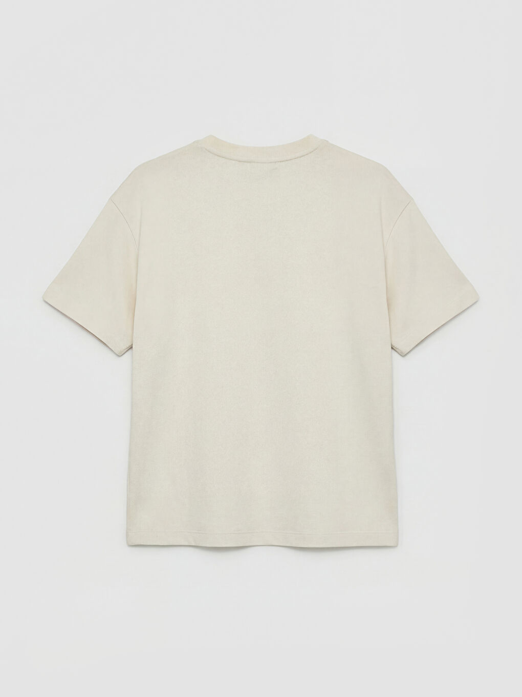 Bej Taşlı Soft Touch Kadın Tişört-1