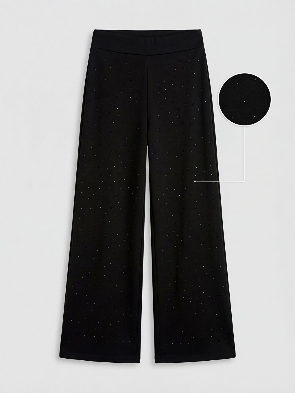 Siyah Soft Touch Taşlı Kadın Eşofman Altı