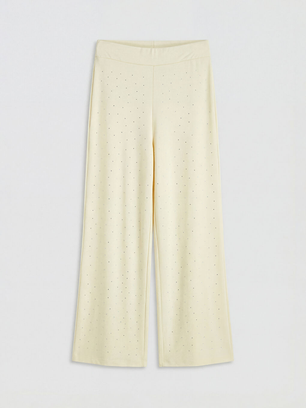 Sarı Soft Touch Taşlı Kadın Eşofman Altı